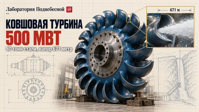 Как 80-тонный ротор диаметром 6,2 м выдерживает напор воды в 671 метр?