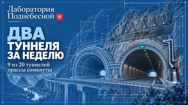 В Китае пробили два туннеля за одну неделю: зачем Пекину «облачная трасса» на 30 метров выше реки