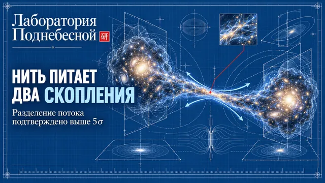 Оказалось, что в космической нити вещество движется к обоим скоплениям, а не к одному