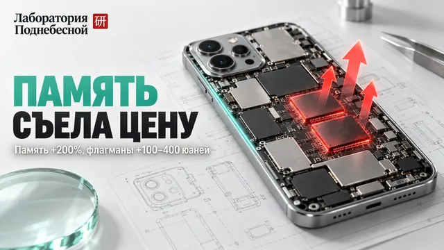 Почему новые флагманы дорожают, если себестоимость 12 ГБ LPDDR5X выросла с 200 до 600 юаней?