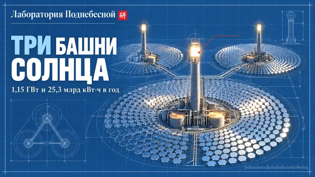 Как на башне высотой 219,1 метра греется соль, если 63 000 гелиостатов ловят Солнце?