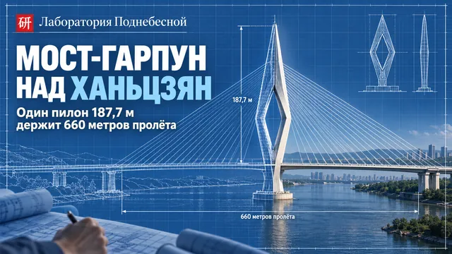 Почему для моста длиной 660 метров выбрали всего один пилон вместо двух