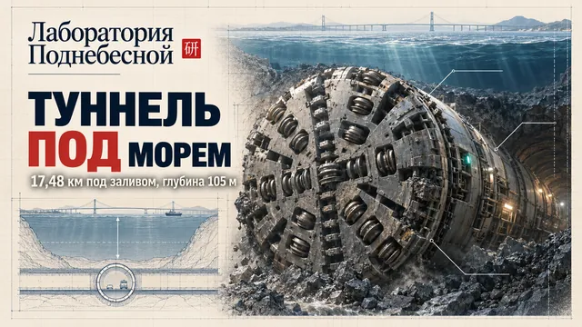 Как проходческий щит достиг глубины 105 метров под морем?
