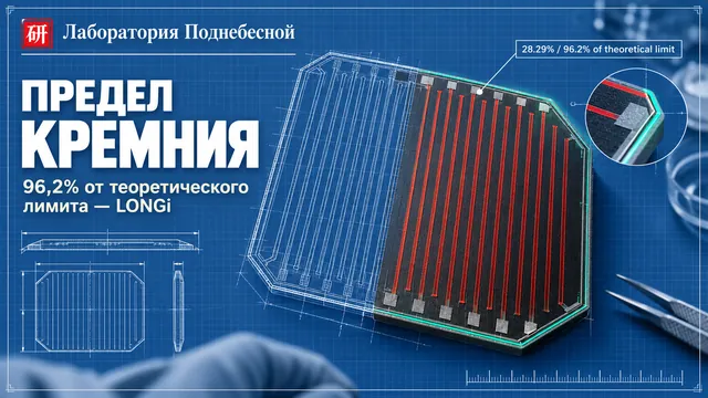 Как китайские солнечные элементы достигли 96,2% от теоретического предела?