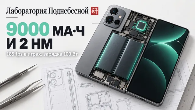 Как в OnePlus 16 уместили батарею на 9000 мА·ч и разогнали экран до 185 Гц на 2-нм чипе?