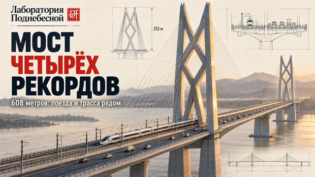 Почему поезд на 350 км/ч и трассу на мосту Шито решили пустить на одном уровне, а не друг над другом?